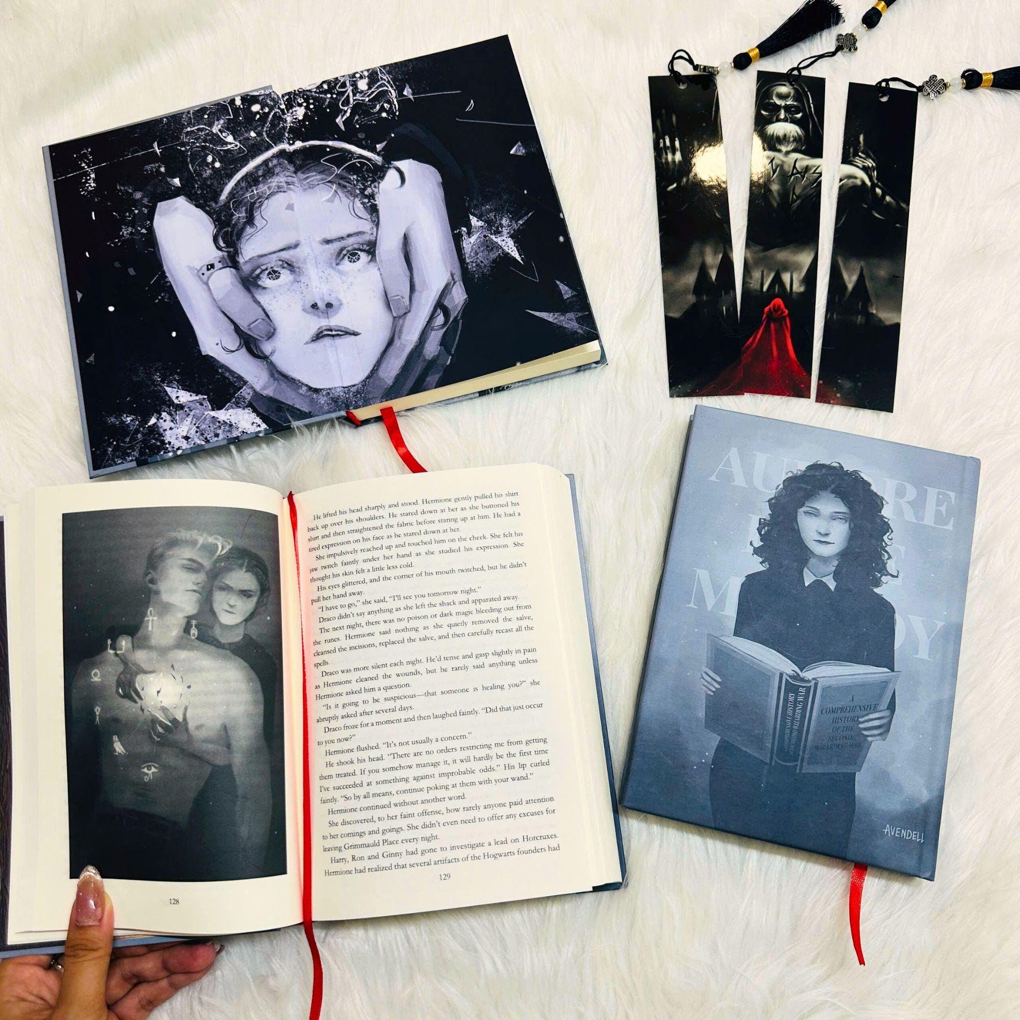 Manacled Book Set 3 Volume Hardcover Handbound Edition Collector’s Gift for Readers