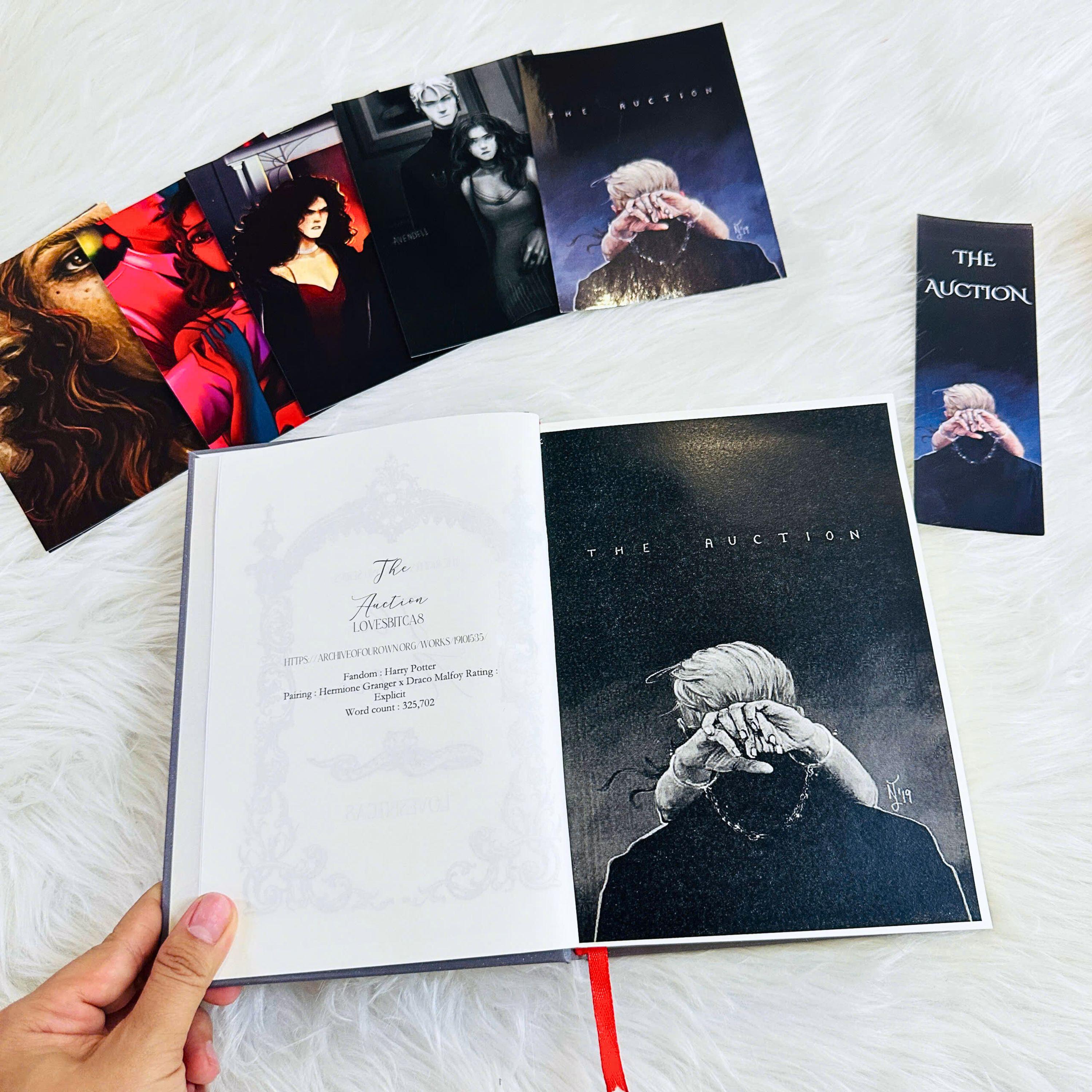 Hardcover Book The Auction – Handmade Collector Edition | Dark Romance Rebound Novel | Gift for Book Lovers