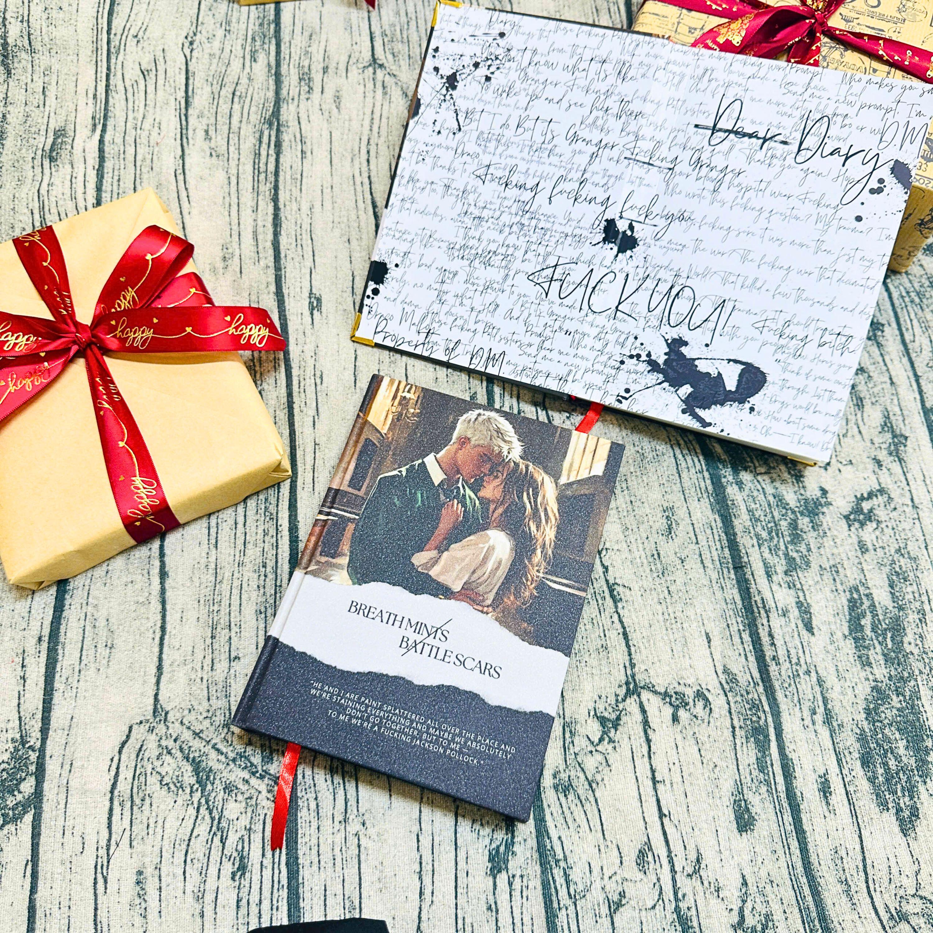Breath Mints Battle Scars Book,  Handmade Book Binding, Gift-Ready Edition
