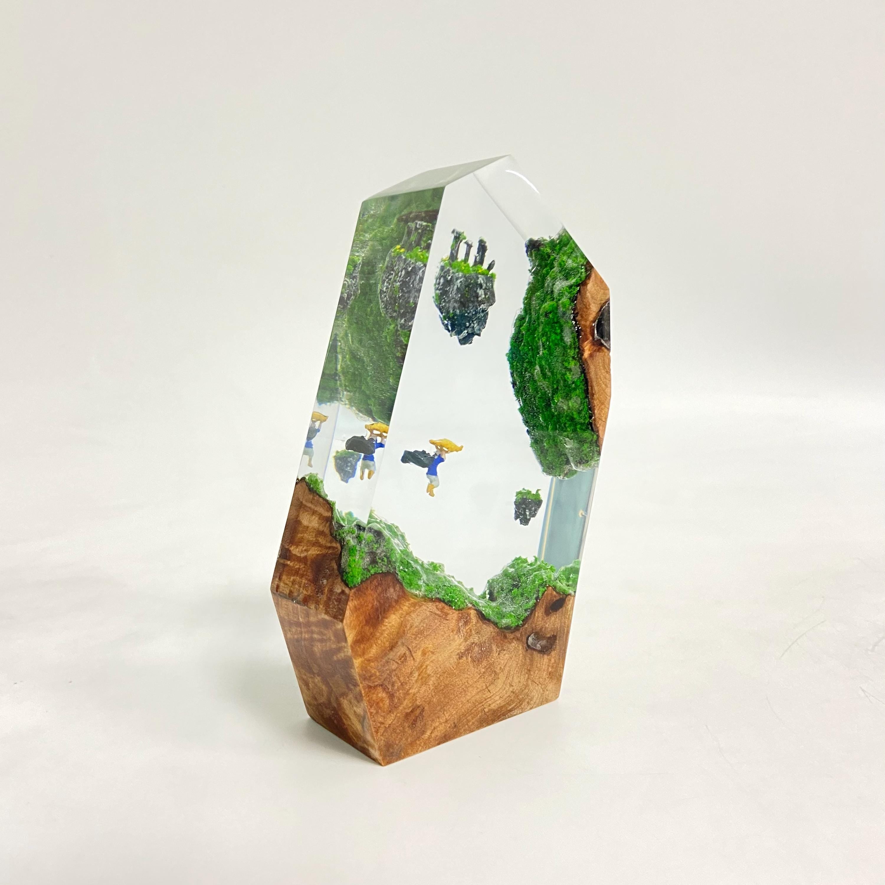 TLOZ Sky Islands Resin Wood Night Light, Gamer's Desk Decor Gift, TLOZ TOTK Fan Collectible, Christmas gifts, Perfect Gift for husband