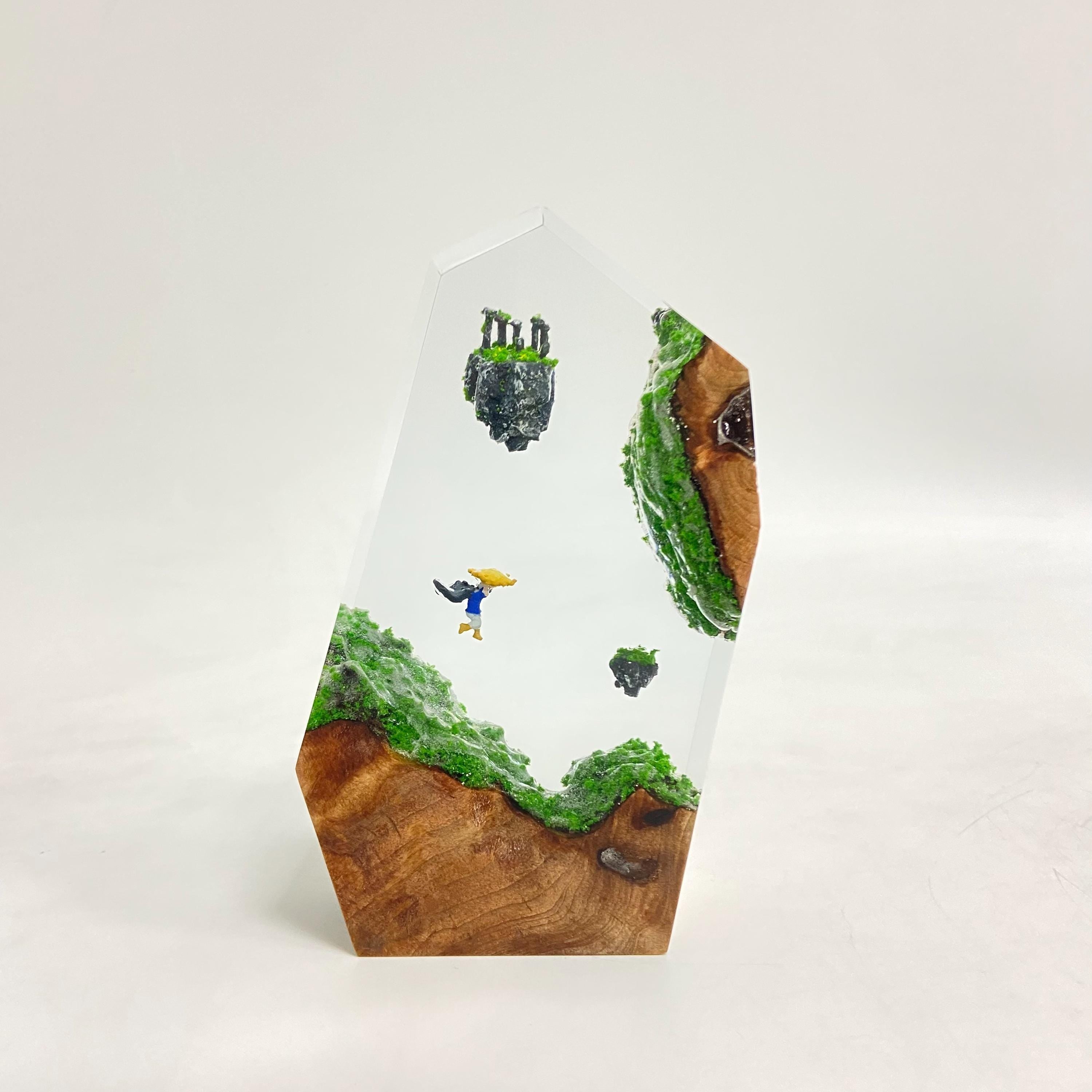 TLOZ Sky Islands Resin Wood Night Light, Gamer's Desk Decor Gift, TLOZ TOTK Fan Collectible, Christmas gifts, Perfect Gift for husband