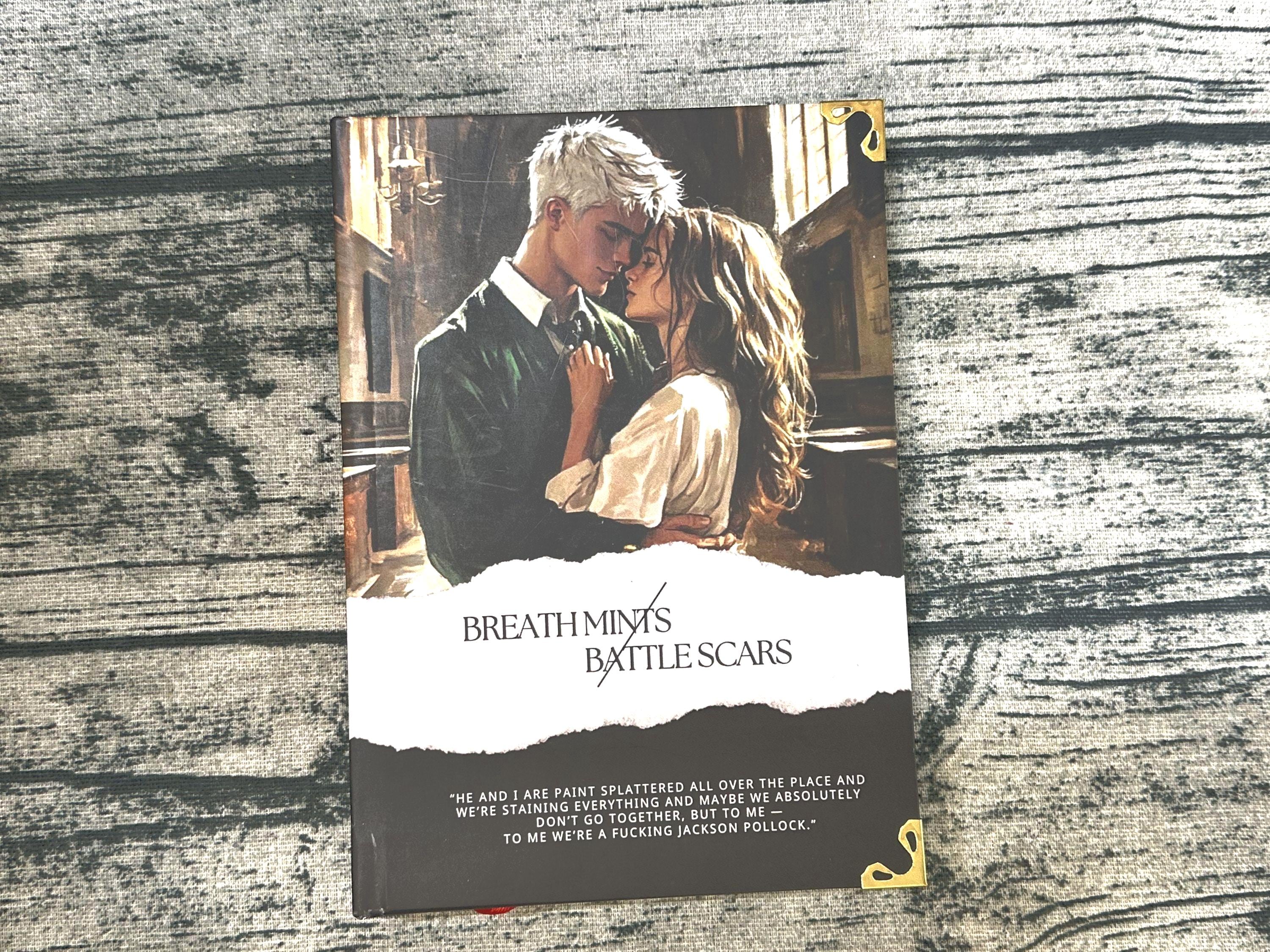 Breath Mints Battle Scars Book,  Handmade Book Binding, Gift-Ready Edition