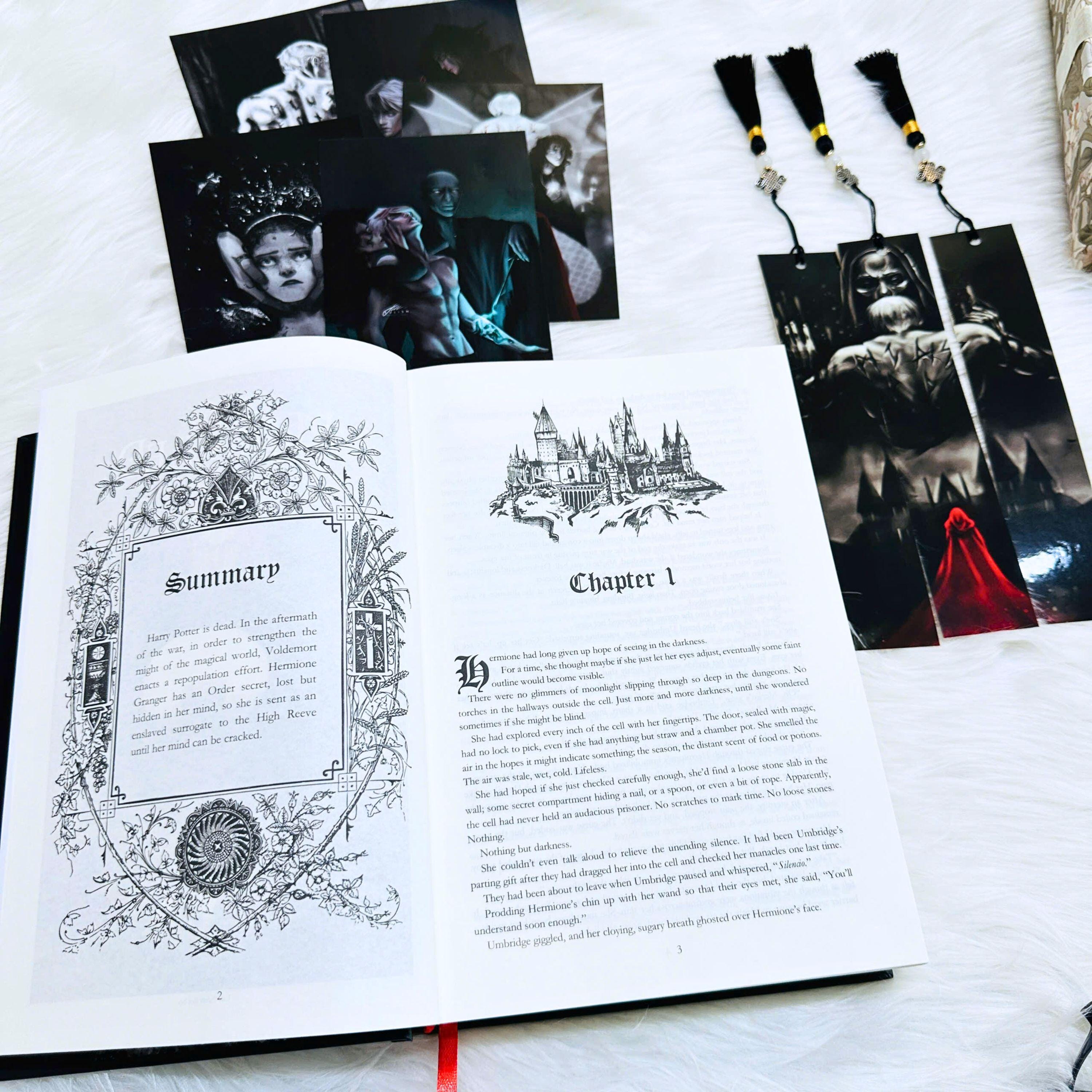 Manacled Illustrated Hardcover Book – Collector Edition Novel | Handmade Rebound Dark Romance | Art Prints & Bookmark Set