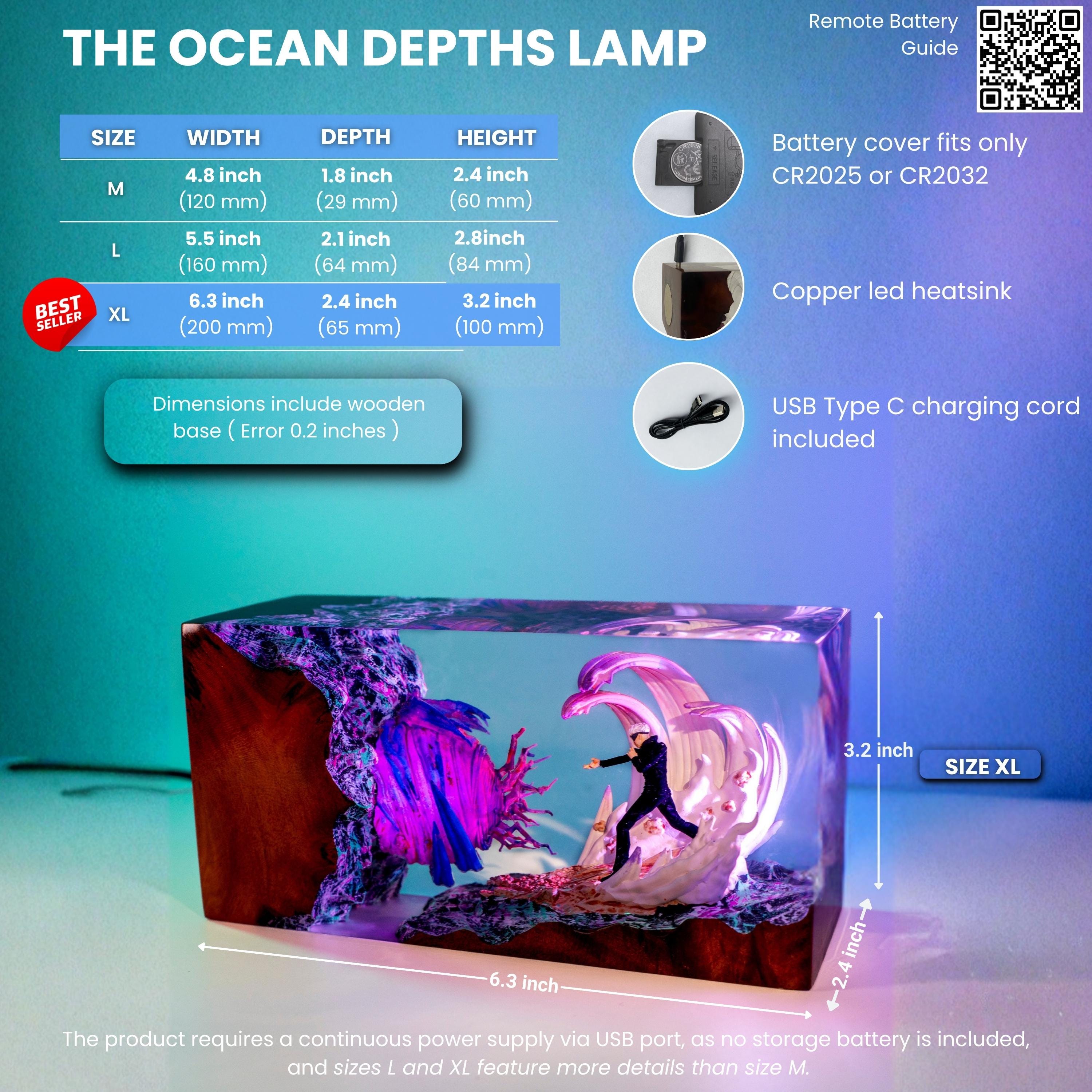 Gojo Satoru resin night light, Jujutsu Kaisen-Inspired Collectible, Otaku Room Decor Gift, Jotaro Kujo Resin Lamp, JoJo Anime Night Light