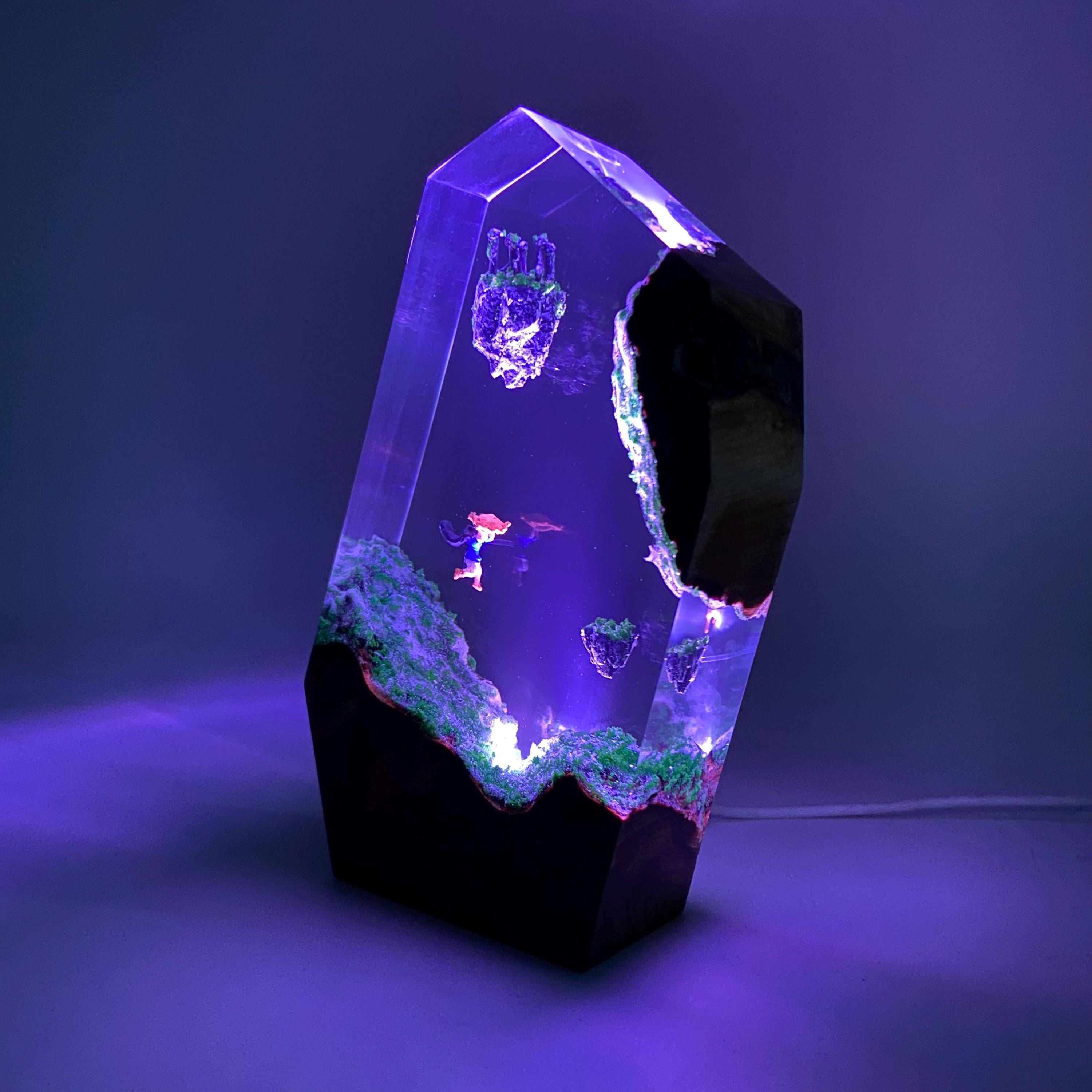 TLOZ Sky Islands Resin Wood Night Light, Gamer's Desk Decor Gift, TLOZ TOTK Fan Collectible, Christmas gifts, Perfect Gift for husband
