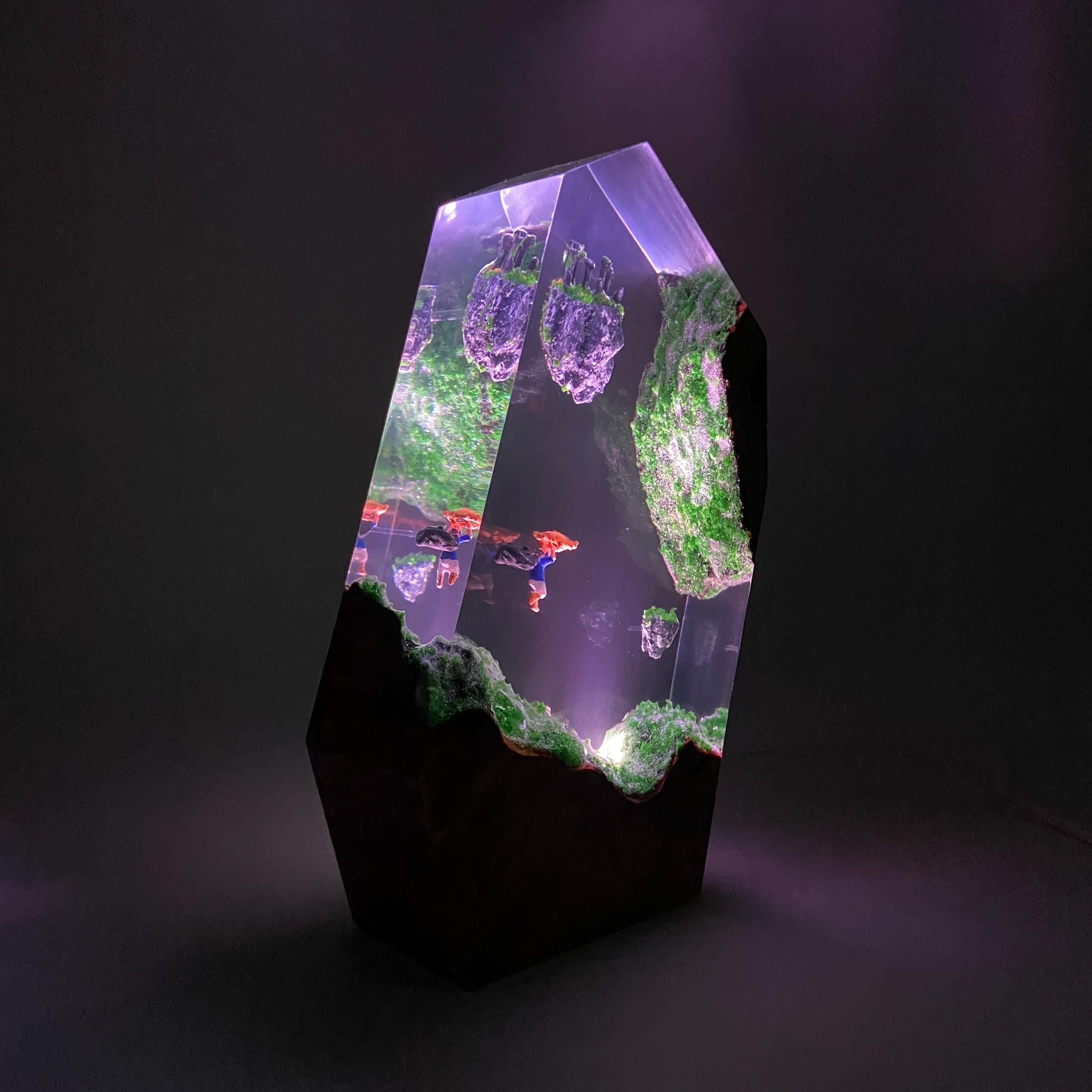 TLOZ Sky Islands Resin Wood Night Light, Gamer's Desk Decor Gift, TLOZ TOTK Fan Collectible, Christmas gifts, Perfect Gift for husband