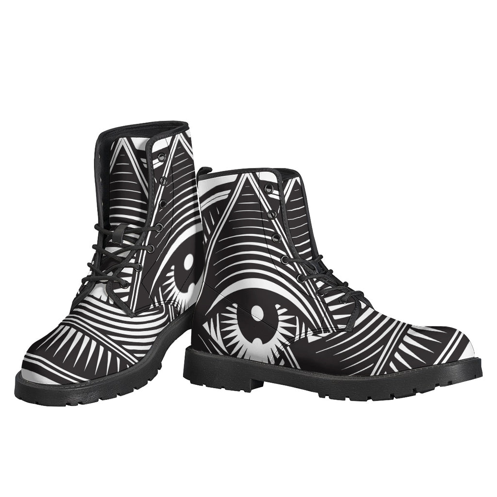 Illuminating Hippie Vibes: Leather Lightweight Boots - 3