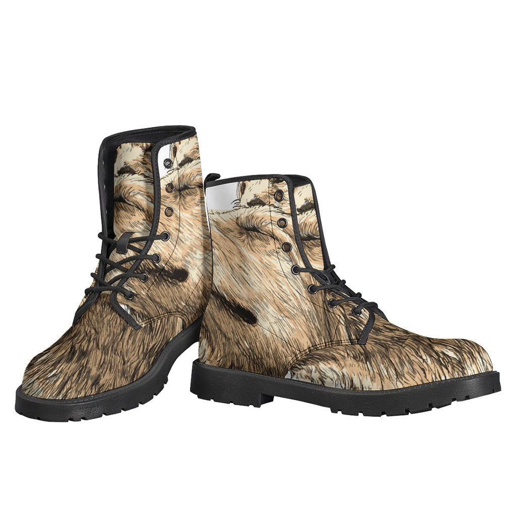 Labrador Retriever & Puppy Printed Leather Lightweight Boots for the Grooviest Hippies - 3