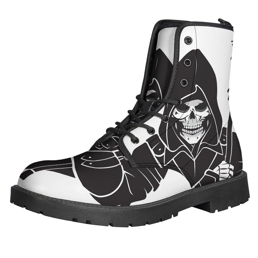 Groovy Vibes in Lacrosse Skull Print Leather Lightweight Boots - 1