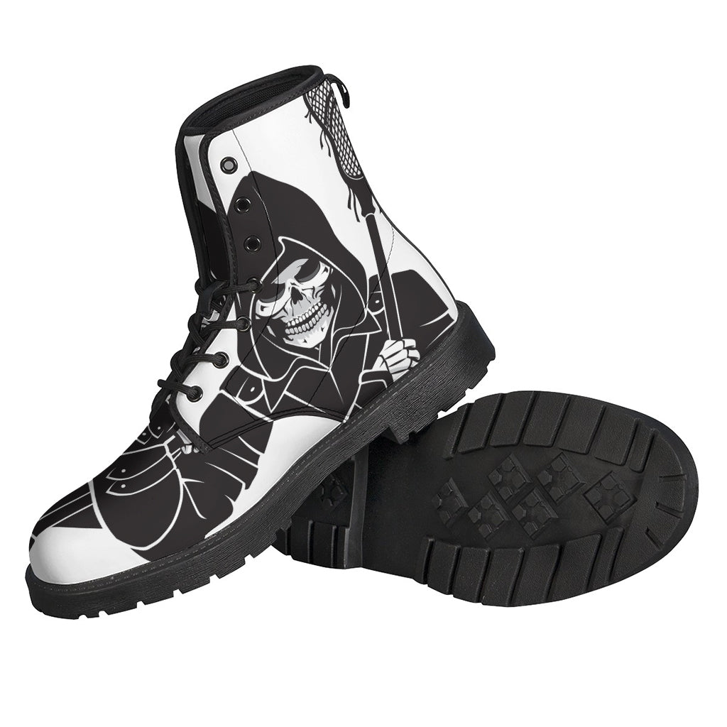 Groovy Vibes in Lacrosse Skull Print Leather Lightweight Boots - 2