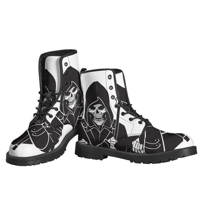 Groovy Vibes in Lacrosse Skull Print Leather Lightweight Boots - 3