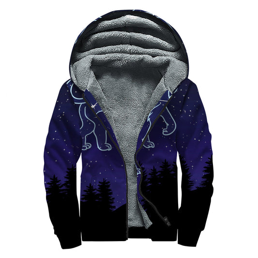 Leo Constellation Sherpa Lined Hoodie for Groovy Hippies - 1