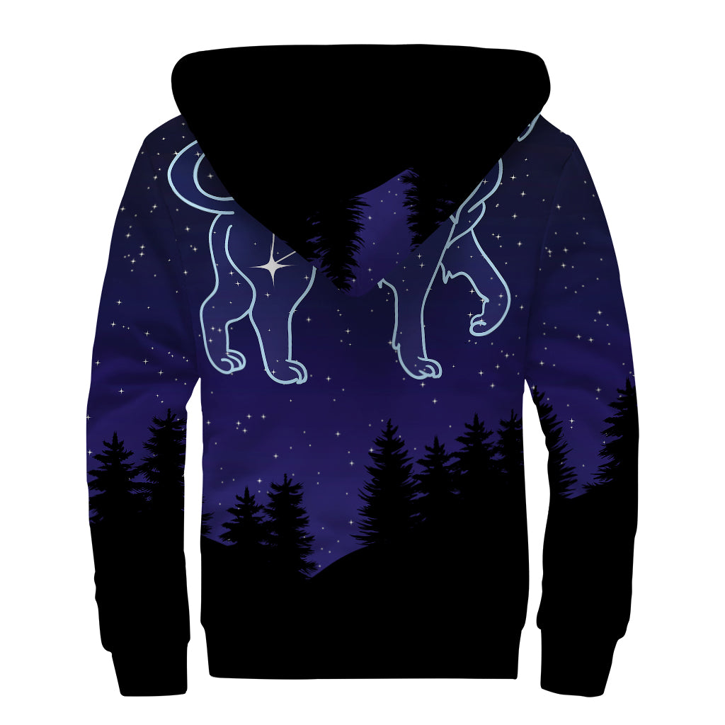 Leo Constellation Sherpa Lined Hoodie for Groovy Hippies - 2