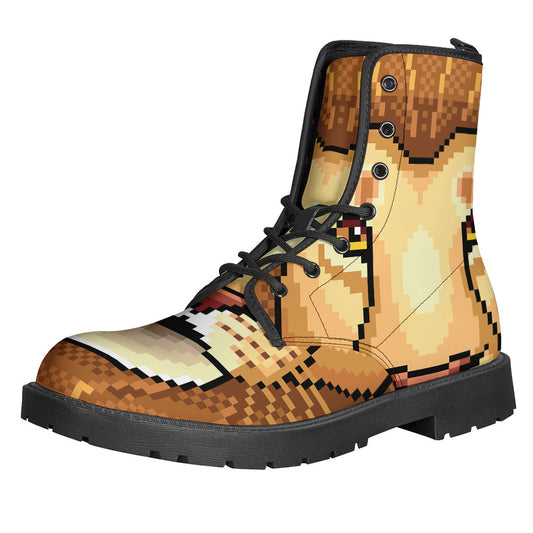 Groovy Leather Boots for Free Spirits: The Leo Pixel Print Collection - 1