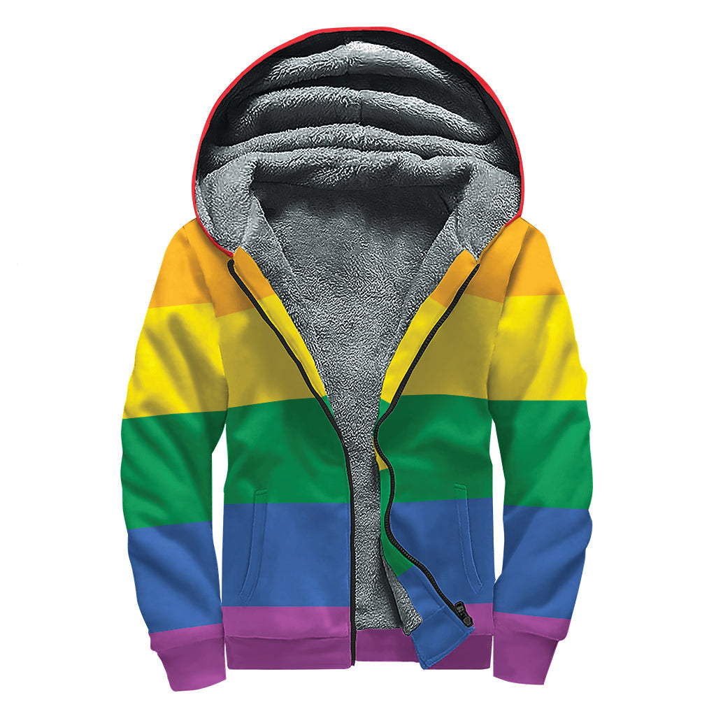 Peace, Love, and Rainbows: Sherpa Lined Zip Up Hoodie for Hippies - 1