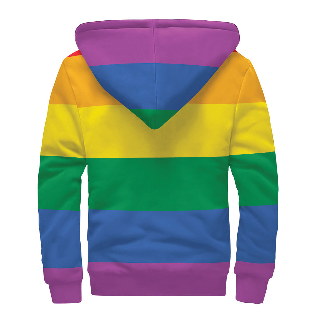 Peace, Love, and Rainbows: Sherpa Lined Zip Up Hoodie for Hippies - 2