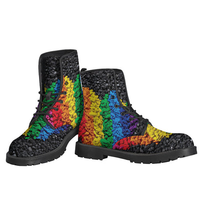 Groovy Pride: Leather Lightweight Boots for the Modern Hippie - 3