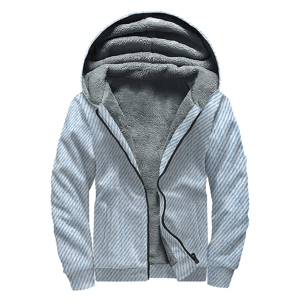 * Denim Dreamin' Sherpa Lined Zip Up Hoodie * - 1