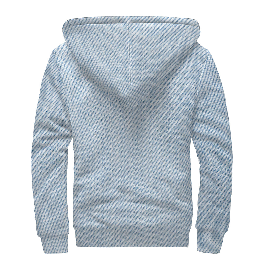 * Denim Dreamin' Sherpa Lined Zip Up Hoodie * - 2