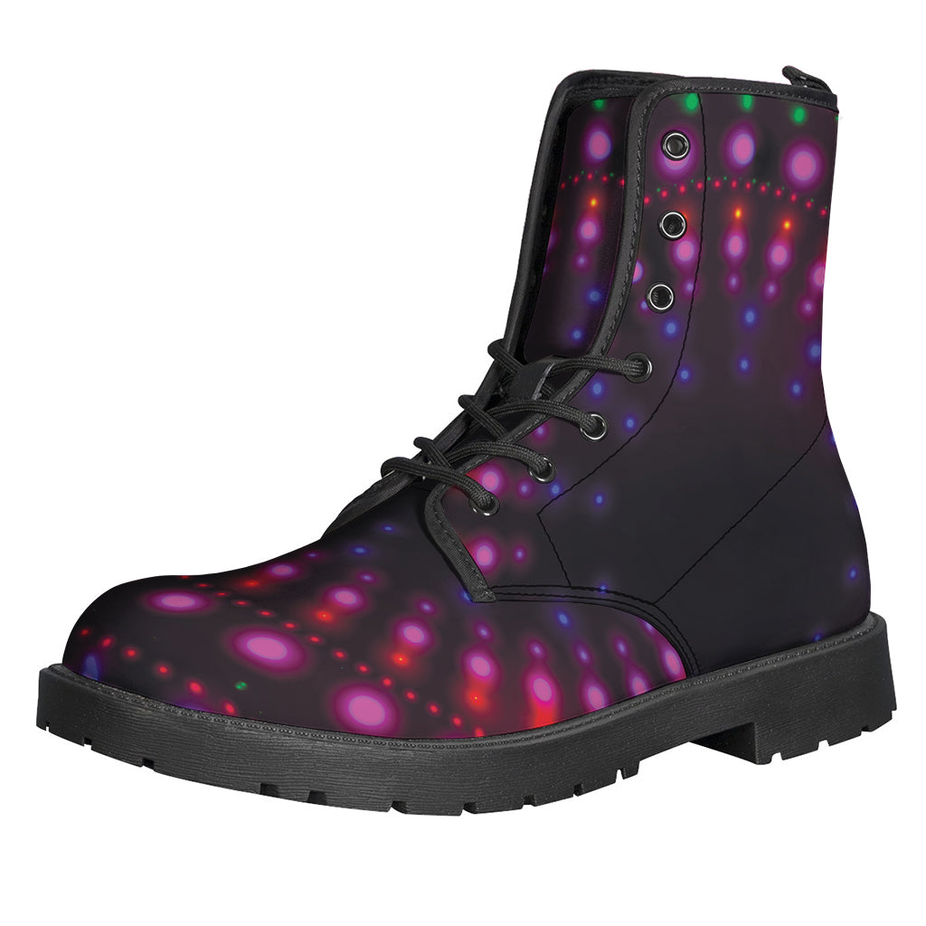 Peaceful Prints: Hippie Leather Lightweight Boots for Free Spirits - 1