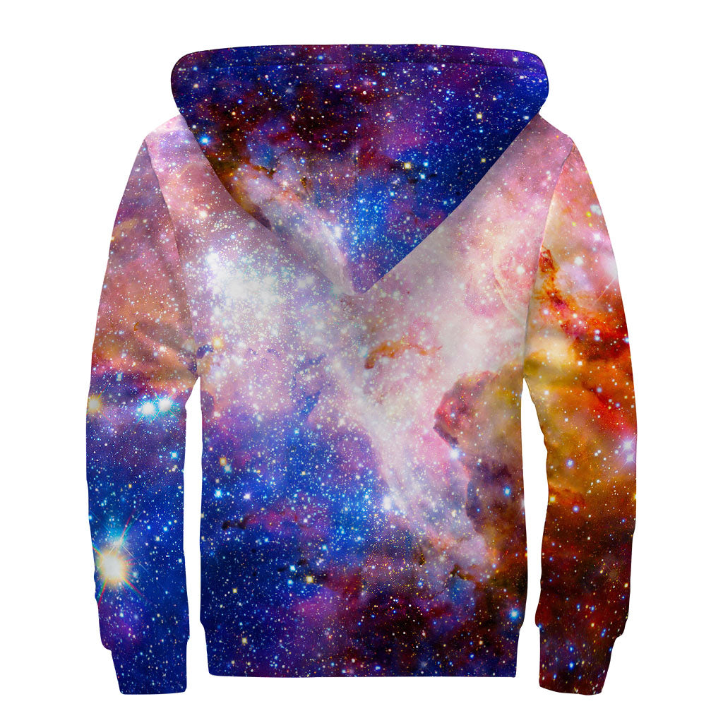 Stardust Galaxy Dreamer Sherpa Lined Zip Up Hoodie - 2