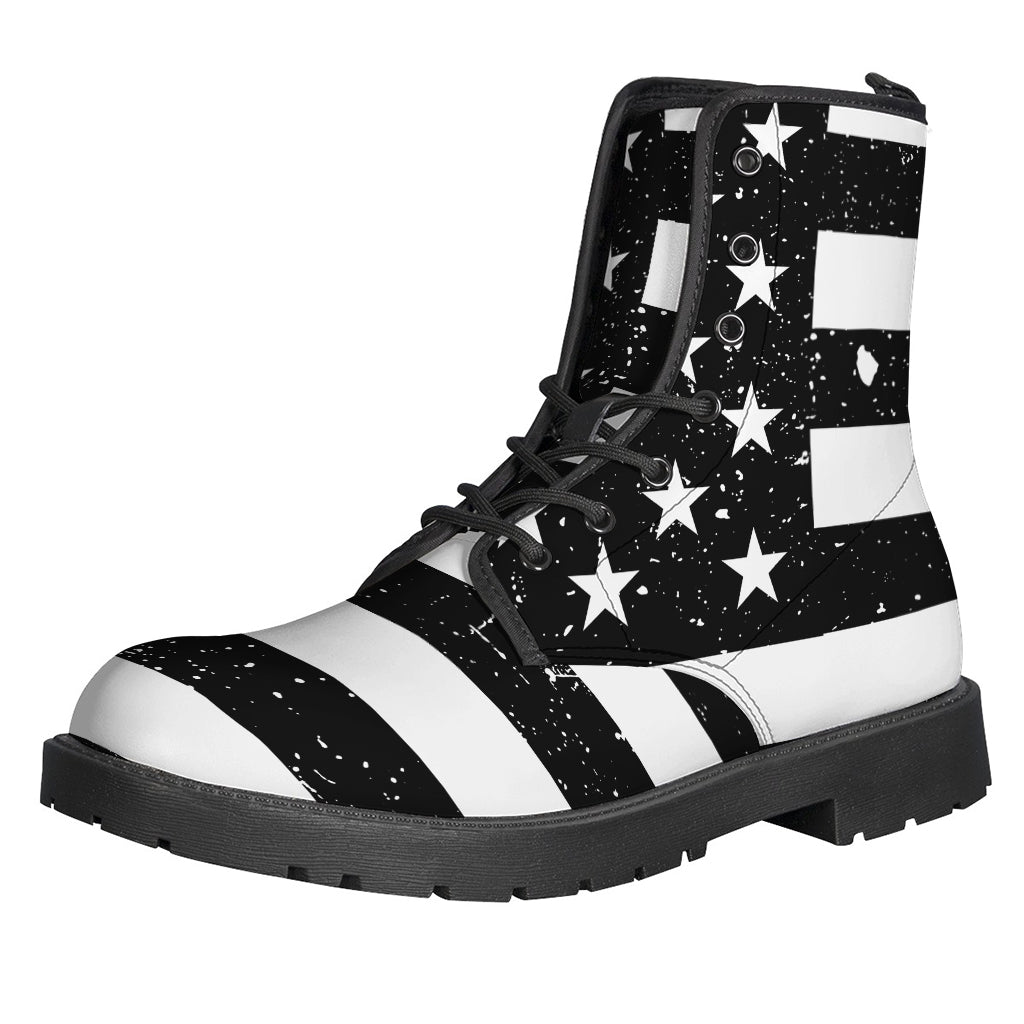 Groovy Grunge American Flag Leather Boots for Hipsters - 1