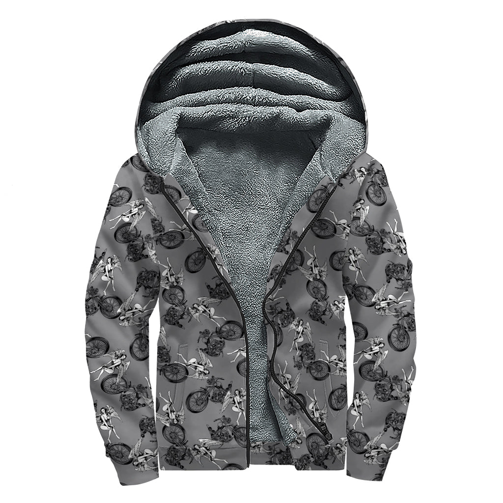 Psychedelic Dreams: Hippies Sherpa Lined Zip Up Hoodie - 1