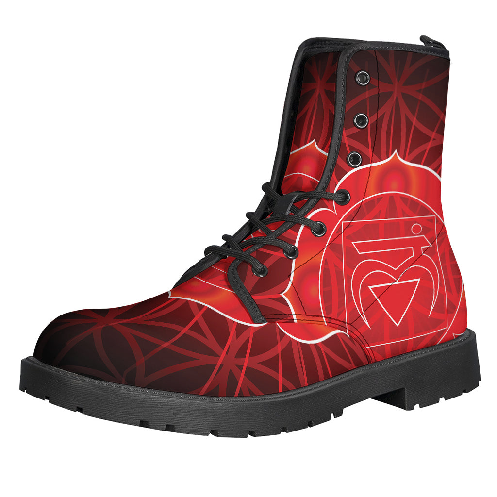 Muladhara Chakra: Stylish Leather Boots for the Free-Spirited Hippie - 1