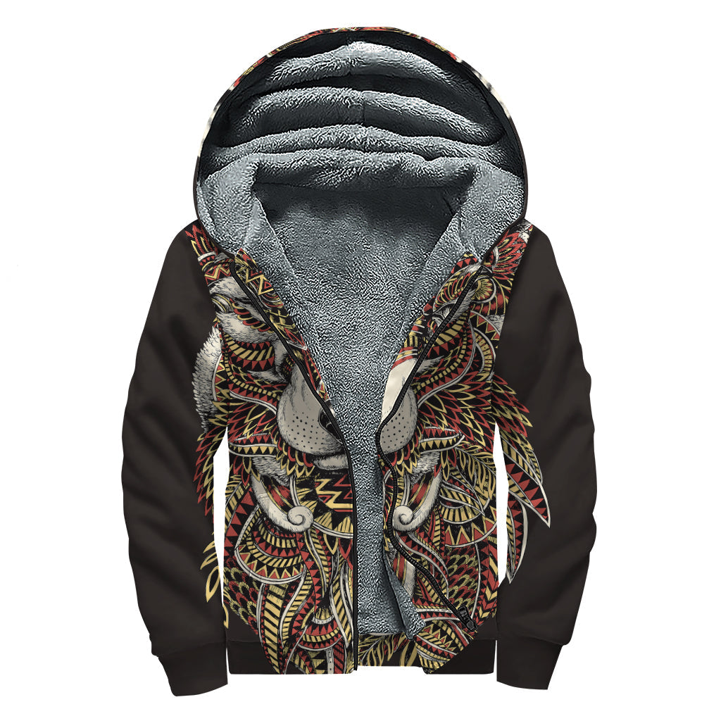 Spirit Animal Sherpa: Native American Wolf Hoodie for Hippie Souls - 1