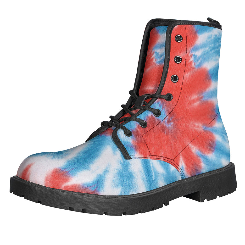 Groovy Tie Dye Leather Boots for Free-Spirited Hippies - 1