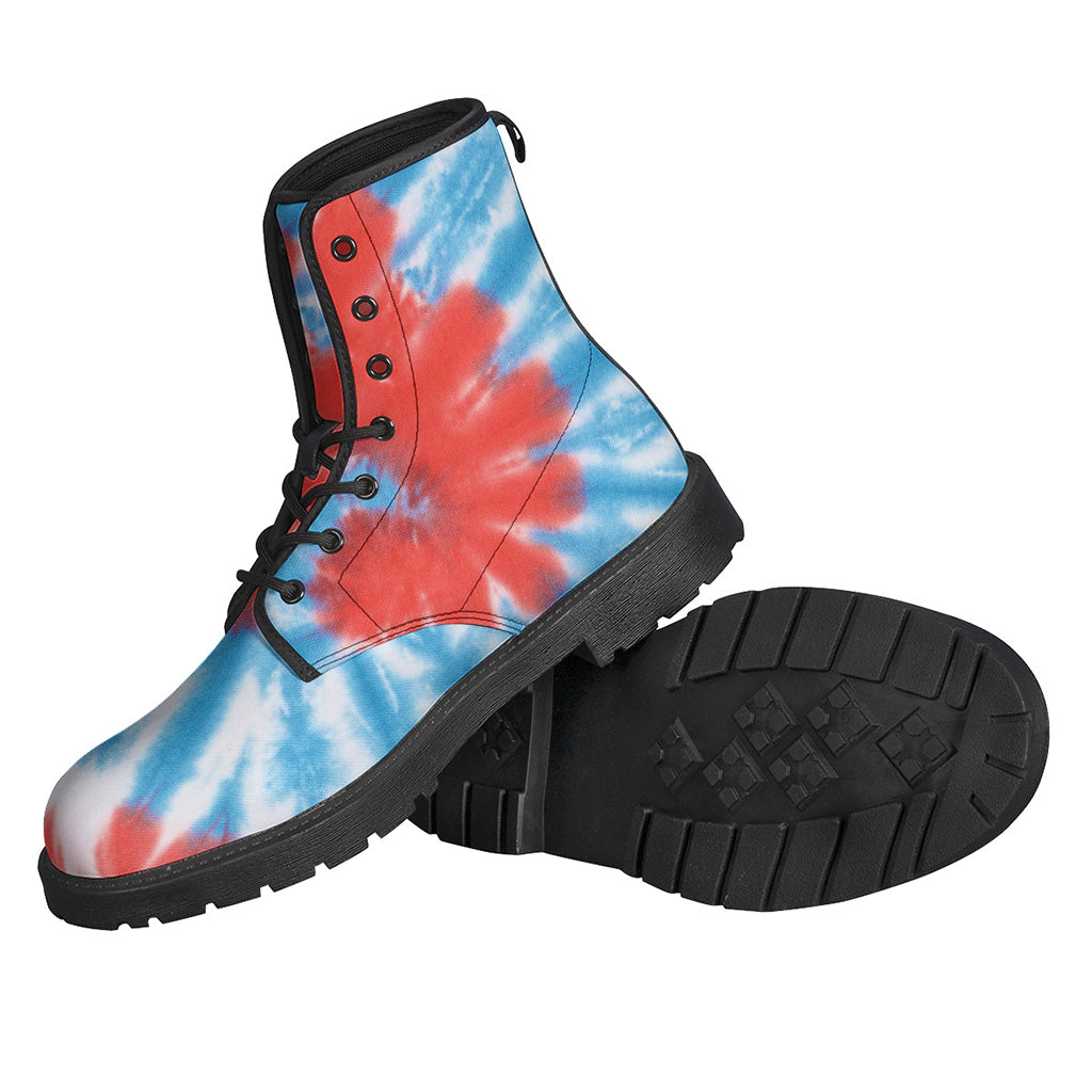 Groovy Tie Dye Leather Boots for Free-Spirited Hippies - 2