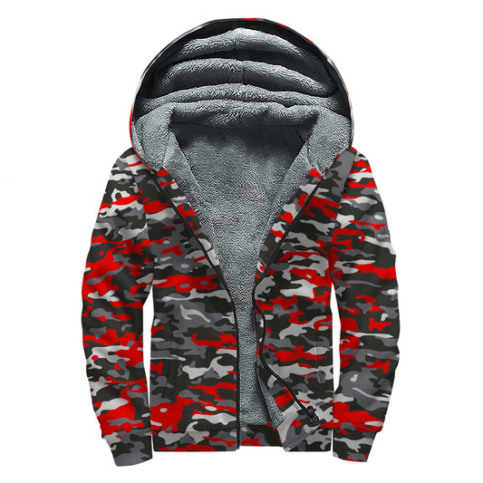 Groovy Camouflage Sherpa Hoodie for the Free-spirited Hippie - 1