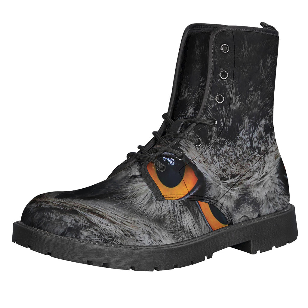 Owl Eyes Leather Lightweight Boots: Embrace Your Inner Hippie Spirit - 1