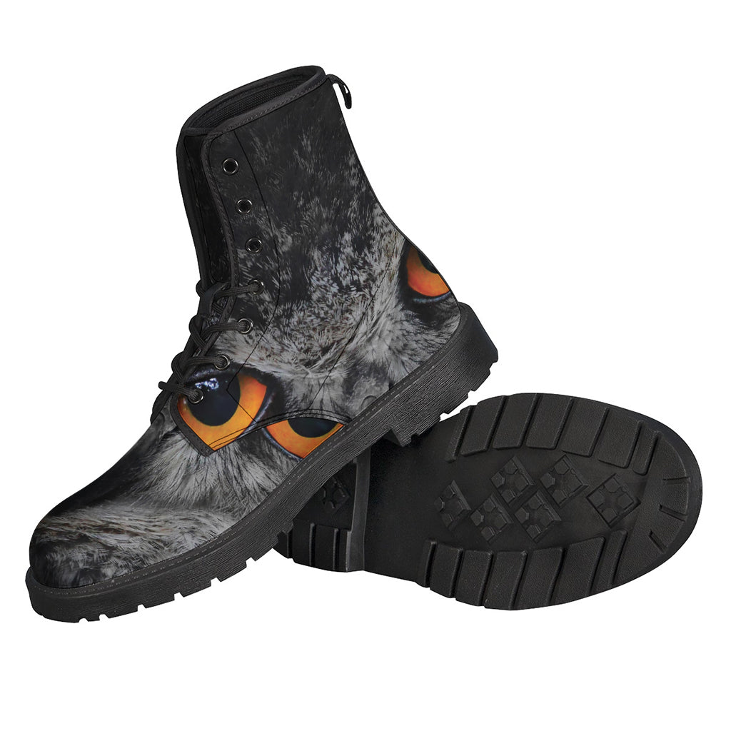 Owl Eyes Leather Lightweight Boots: Embrace Your Inner Hippie Spirit - 2