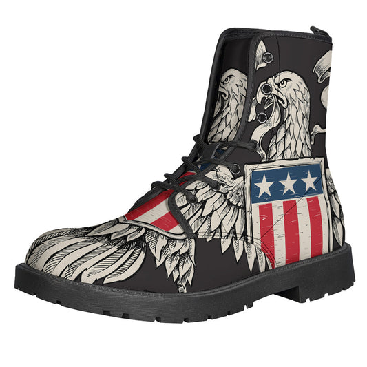 Fly High in Style with Patriotic USA Eagle Leather Boots - 1