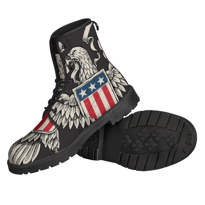 Fly High in Style with Patriotic USA Eagle Leather Boots - 2