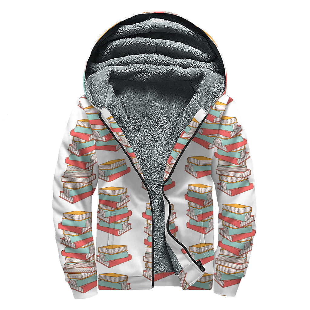 Groovy Book Lover Sherpa Lined Zip Up Hoodie - 1