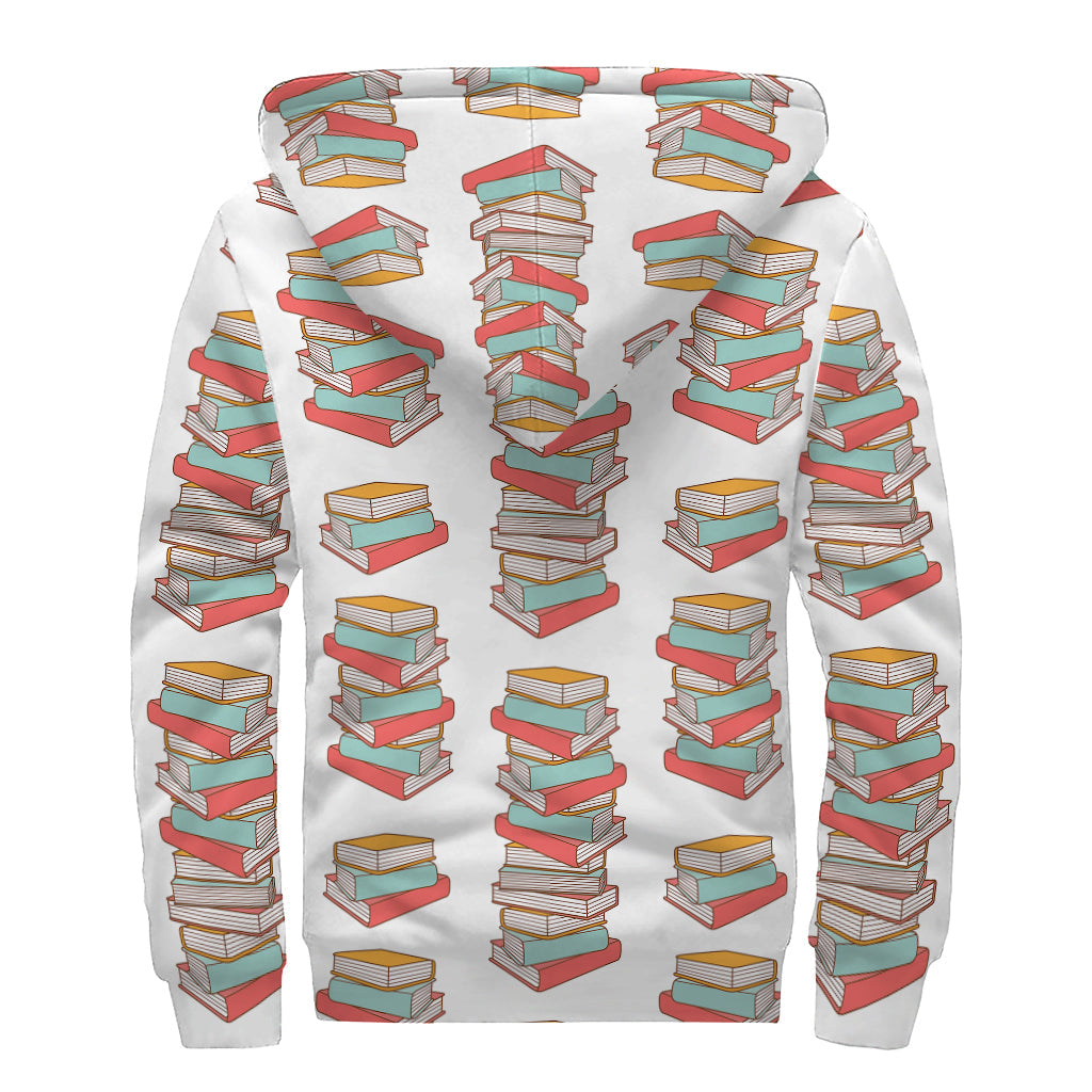 Groovy Book Lover Sherpa Lined Zip Up Hoodie - 2