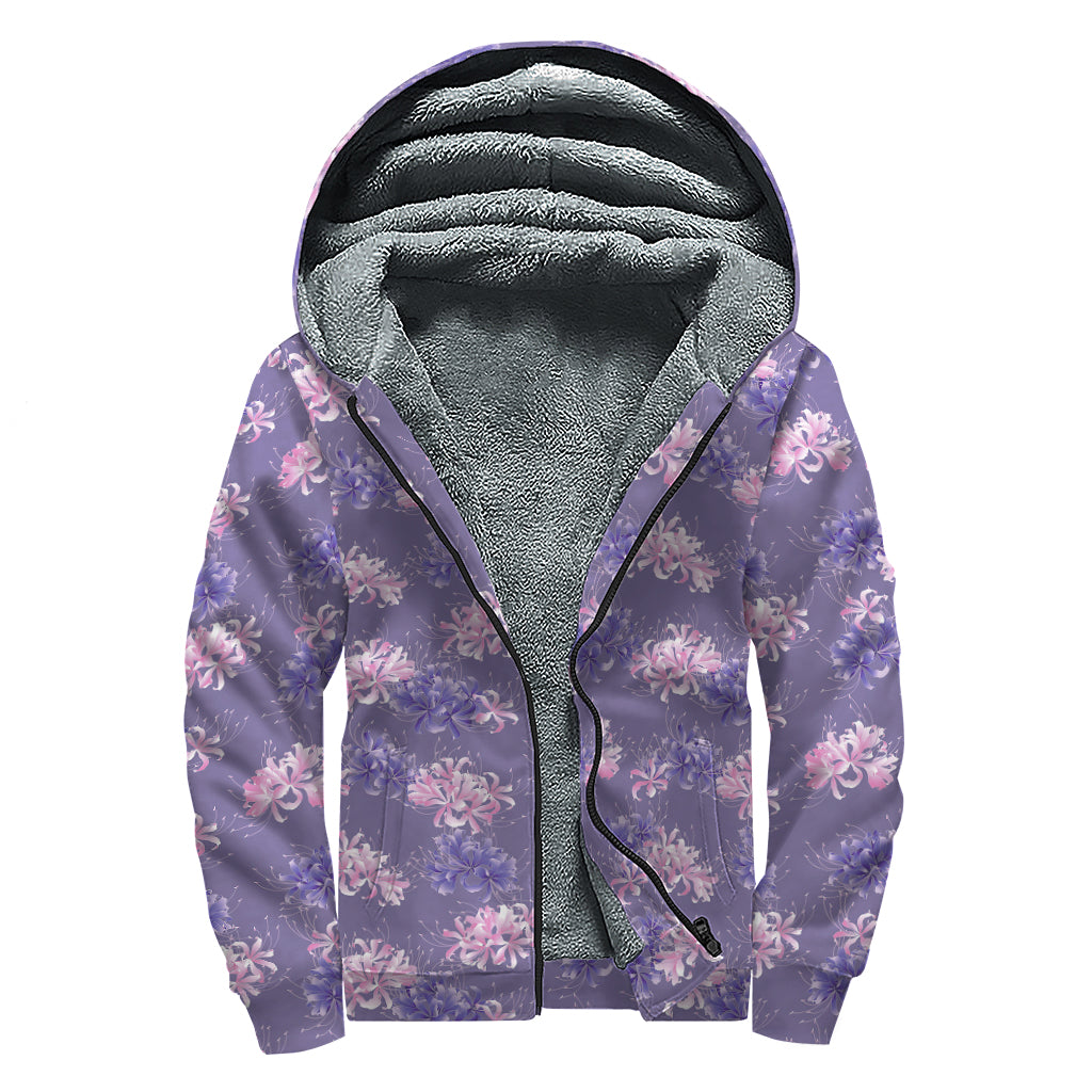 Groovy in Pink and Purple: Sherpa Lined Zip Up Hoodie for Peace and Love Hippies - 1