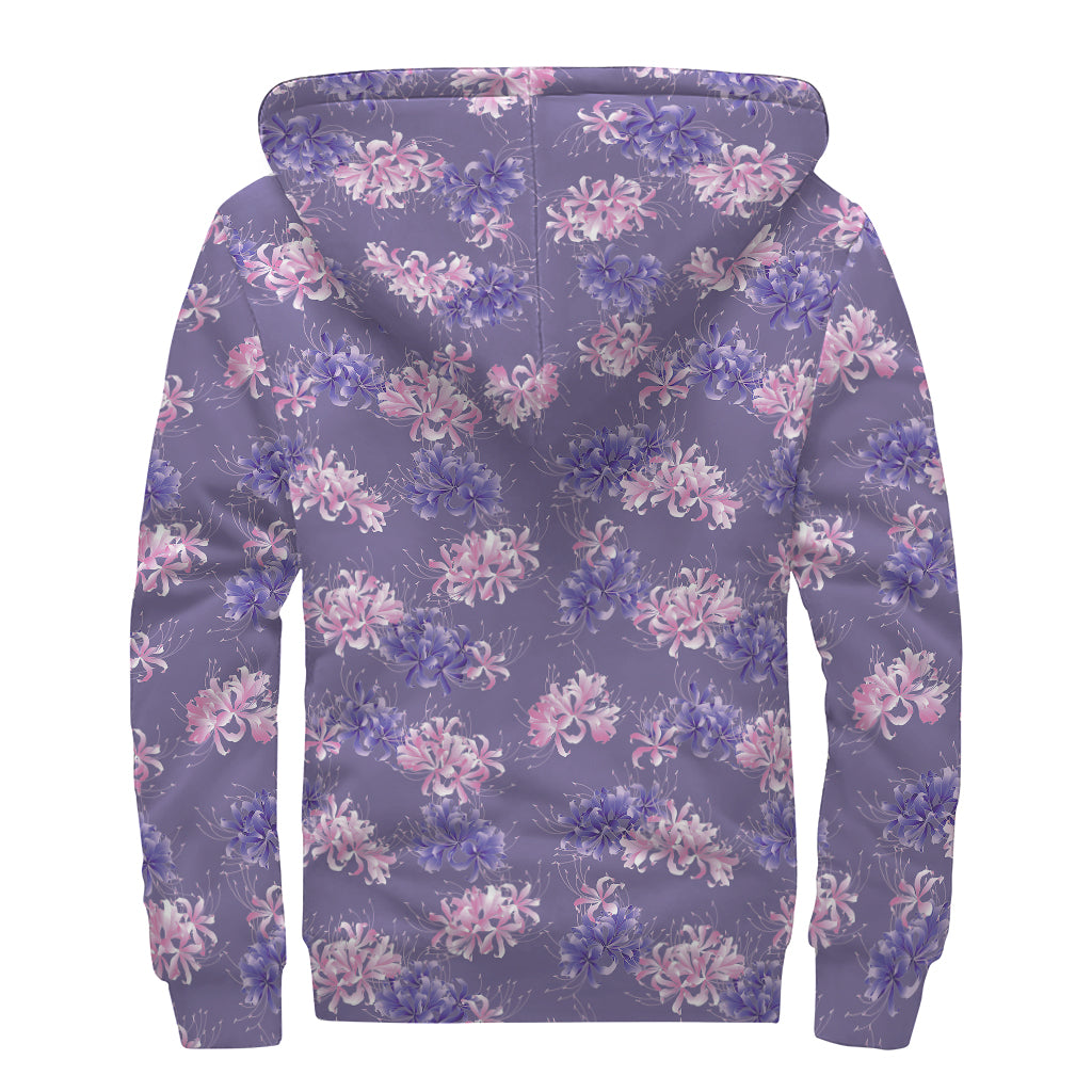 Groovy in Pink and Purple: Sherpa Lined Zip Up Hoodie for Peace and Love Hippies - 2