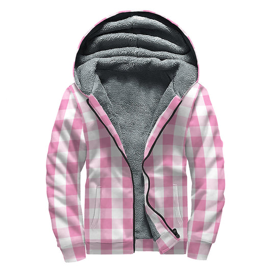 Groovy in Pink: Hippies Sherpa Lined Zip Up Hoodie - 1