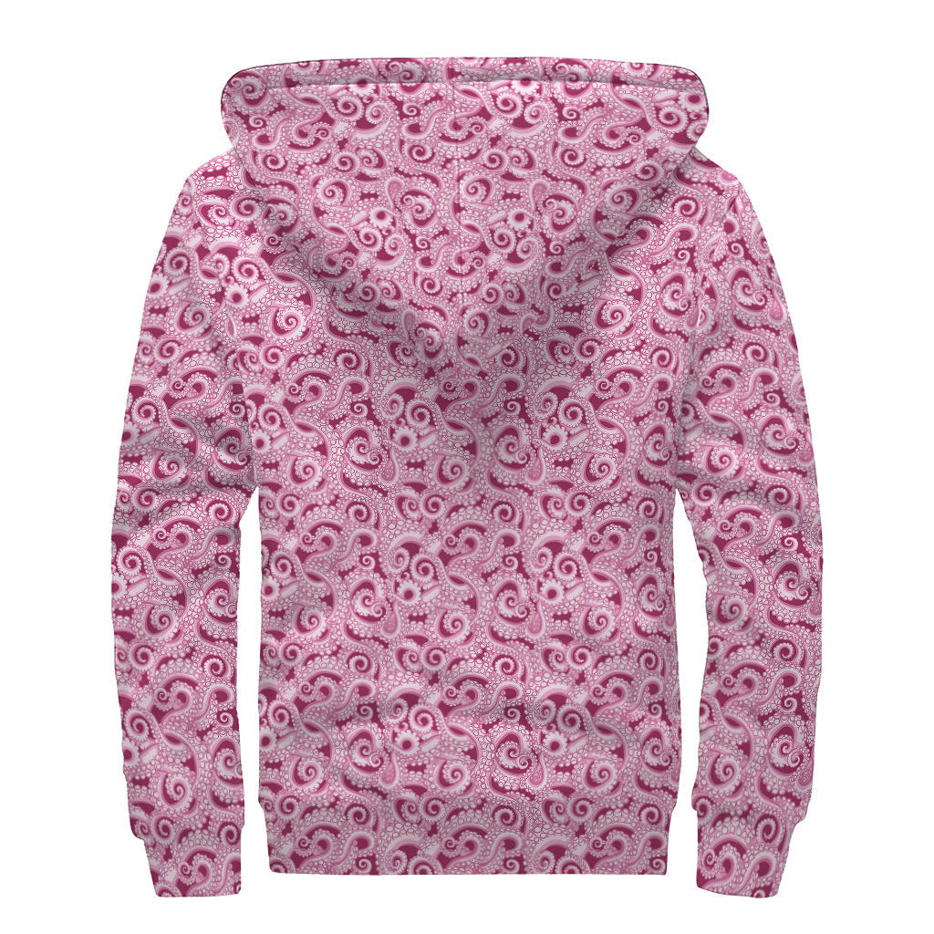 Pink Octopus Tentacles Sherpa Hoodie - 2