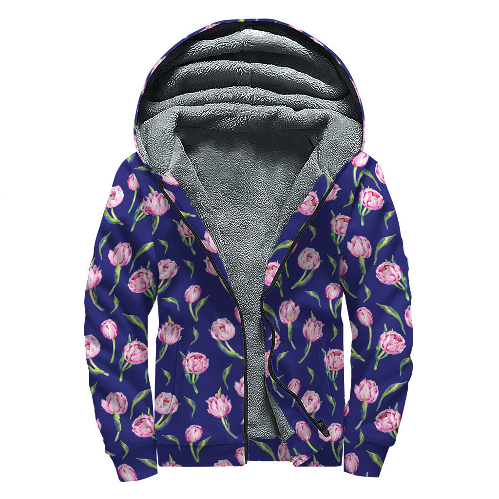 Eco-Friendly Floral Sherpa Hoodie for Free-Spirited Hippies - 1