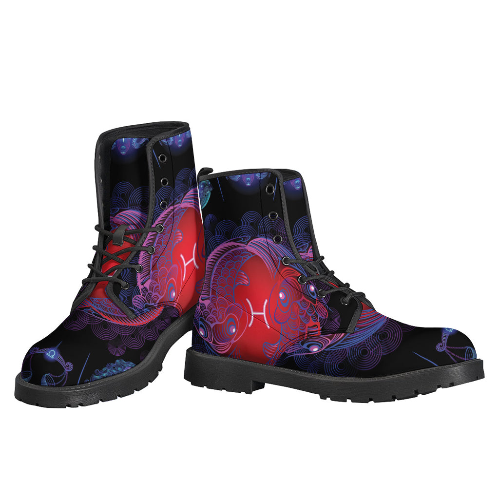 Pisces Dream: Astrological Leather Boots for the Boho Soul - 3