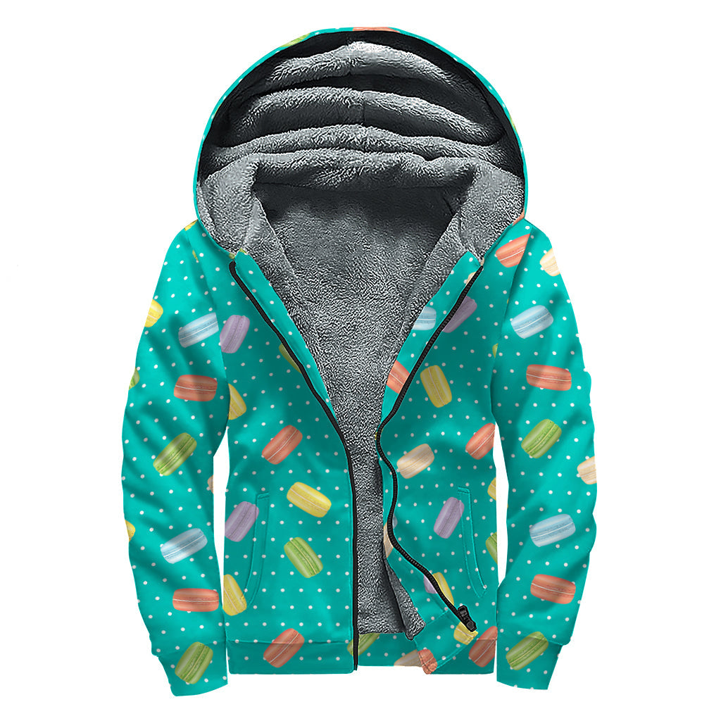 Groovy Polka Dot Macaron Sherpa Lined Hoodie for Free Spirited Hippies - 1