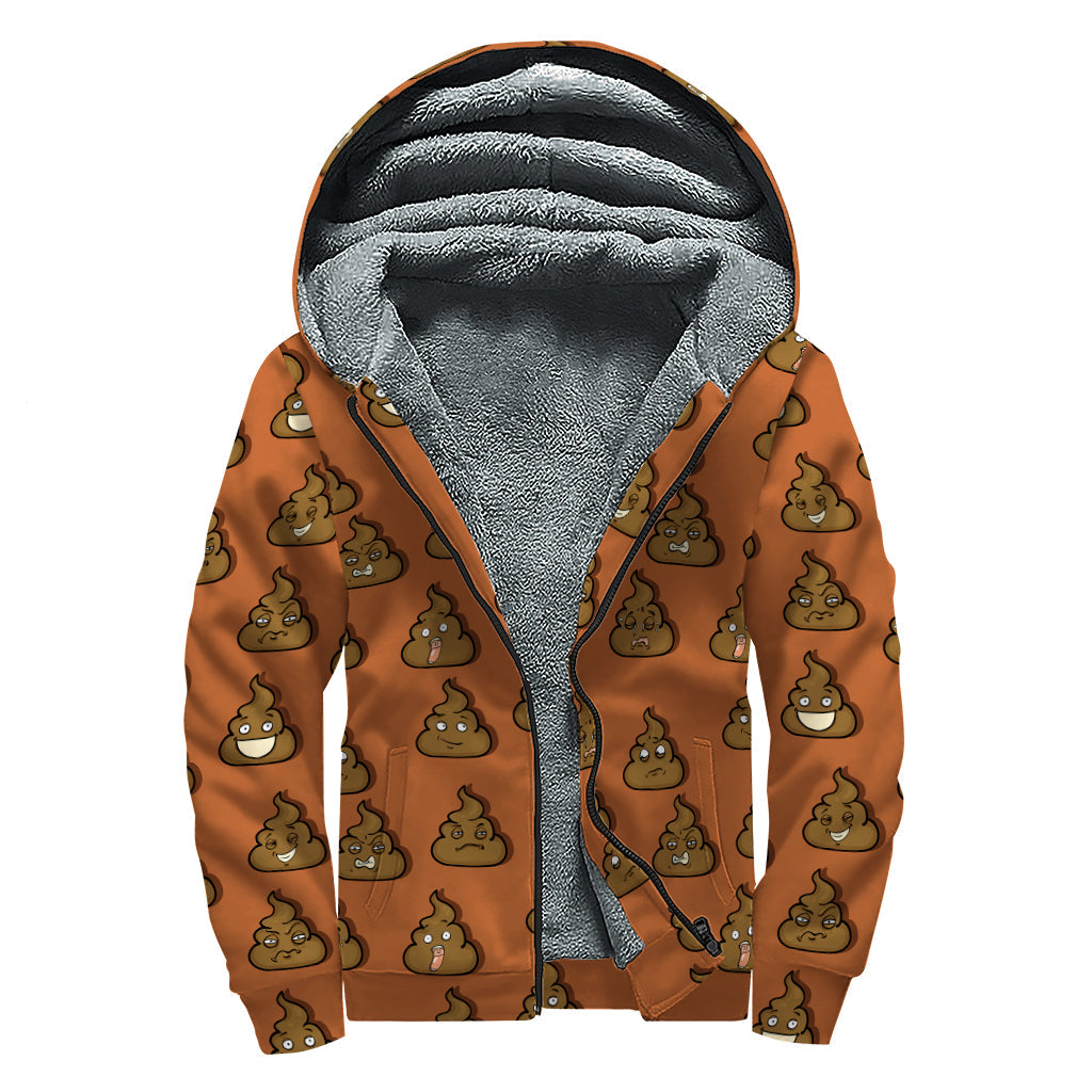 Peace, Love, and Sherpa: Emoticons Pattern Zip Up Hoodie for Hippies - 1