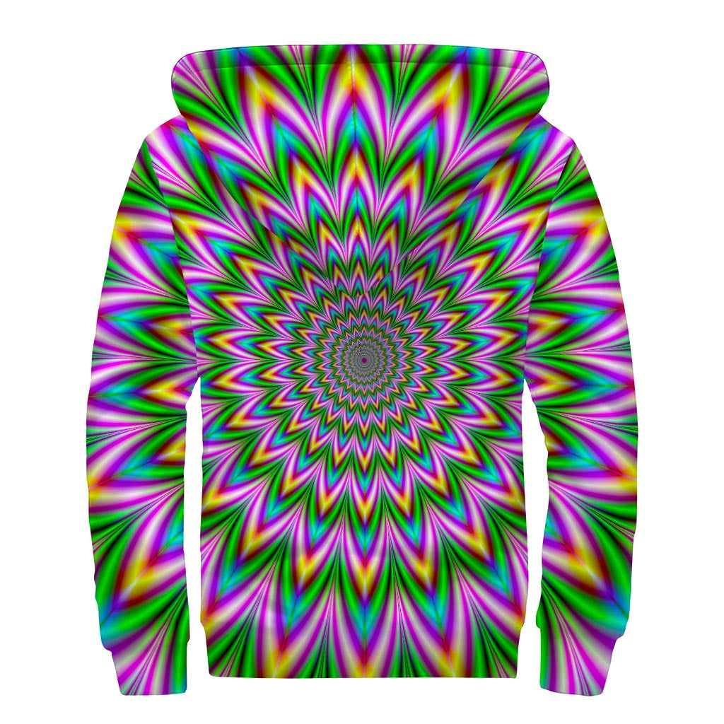 Radiant Illusion: Sherpa Lined Zip Up Hoodie for Hippie Style Enthusiasts - 2