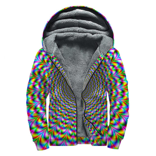 Psychedelic Sherpa: Embrace the Free Spirited Style with this Hippie Zip Up Hoodie - 1