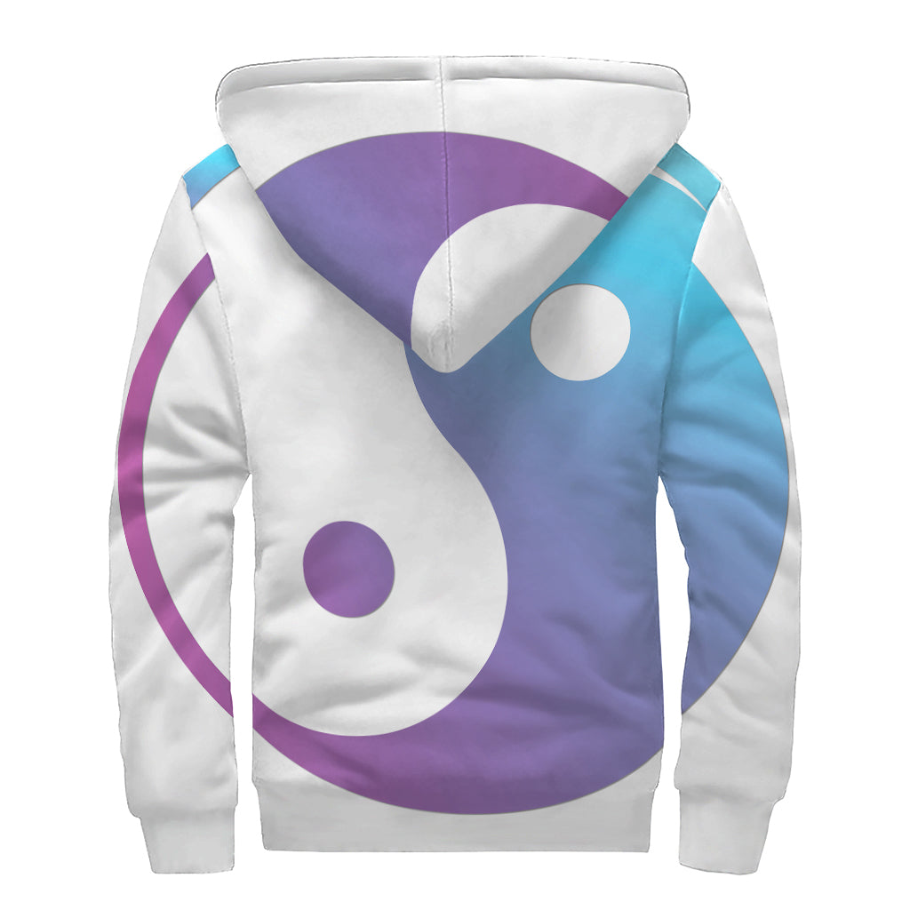 Groovy Yin Yang Dreams Sherpa Lined Zip Up Hoodie - 2