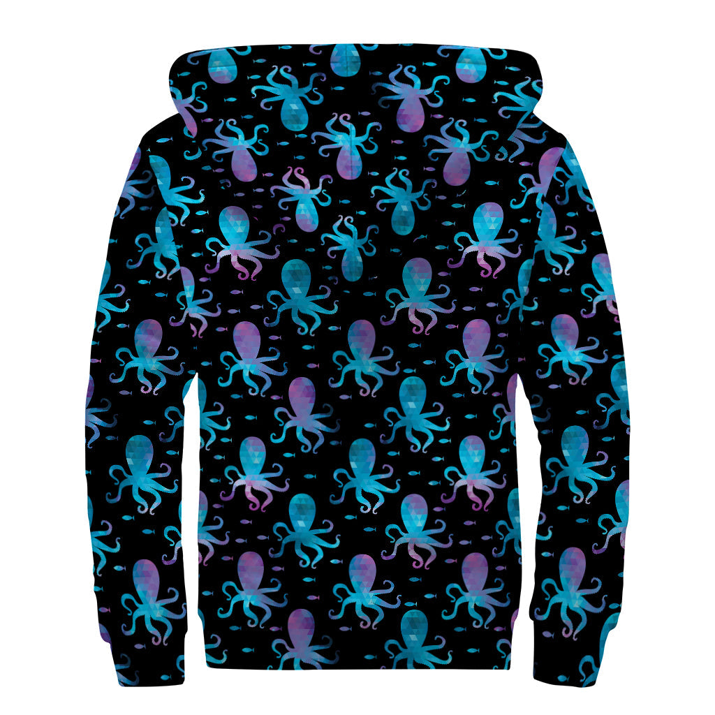 Groovy Octopus Vibes: Sherpa Lined Zip Up Hoodie for the Free-Spirited Hippie - 2